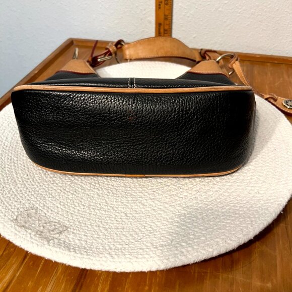 Dooney & Bourke Vintage All Weather Leather Pebble Black & Tan Bag - Picture 9 of 10